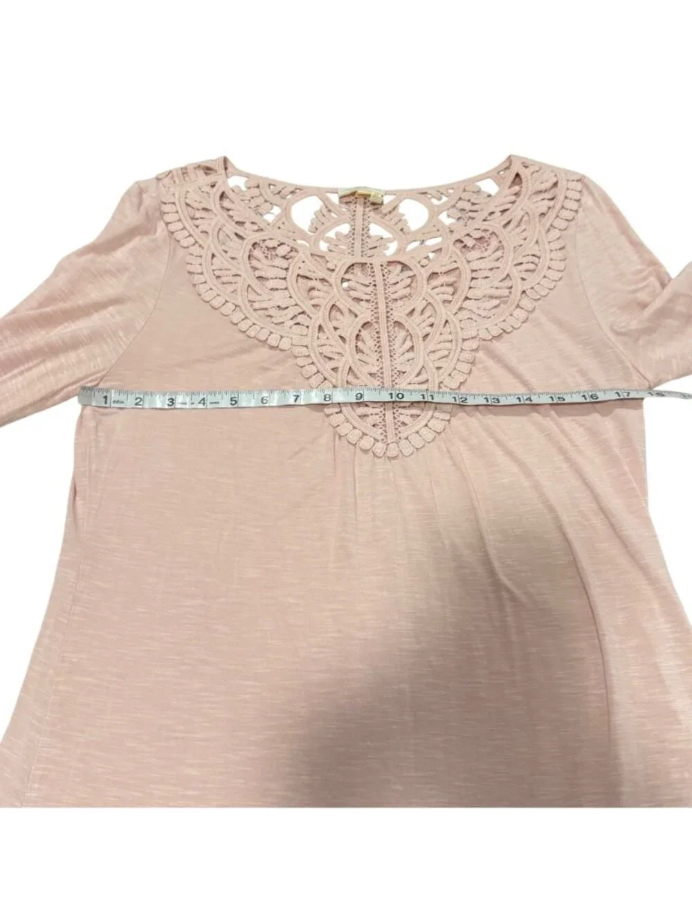 Anthropologie Meadow Rue Bobbin Lace Long‎ Sleeve Top Size M